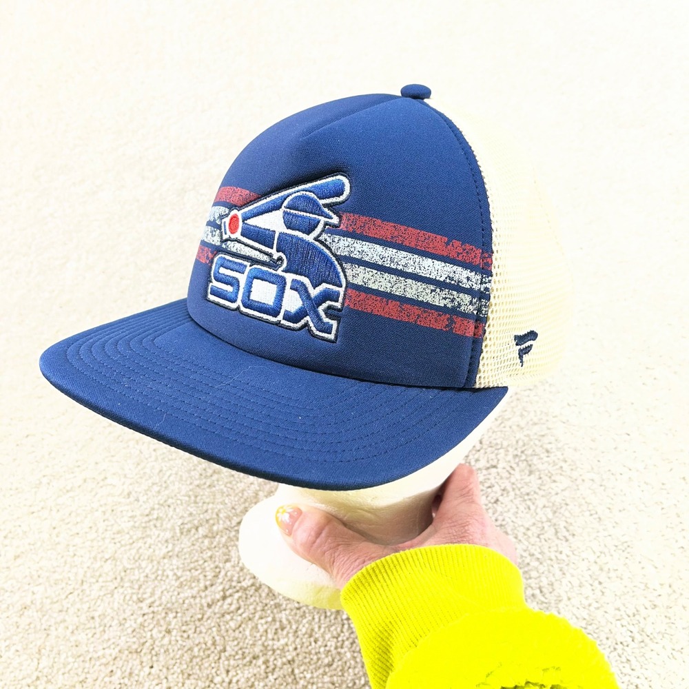 Fanatics Chicago White Sox Hat Mens OSFA Blue White Trucker Snapback MLB Cap